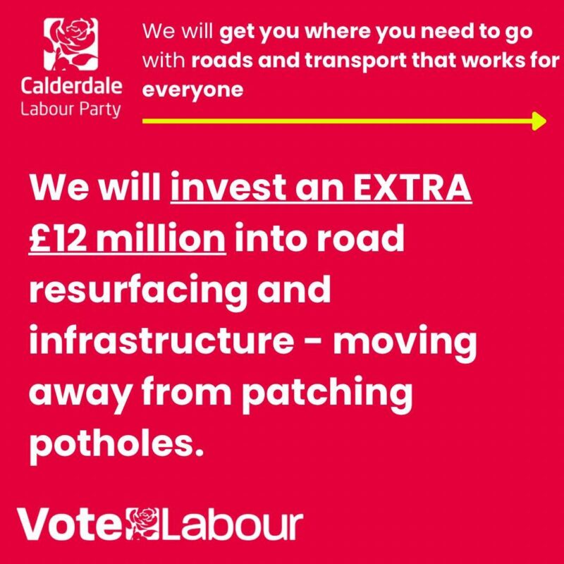 Pledge to invest £12m on roads resurfacing